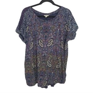 Lucky Brand size large Paisley blouse
